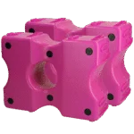 Blocs de cavaletti en plastique roses, 2 pièces, 40 x 30 x 15 cm – Vplast Cavaletti