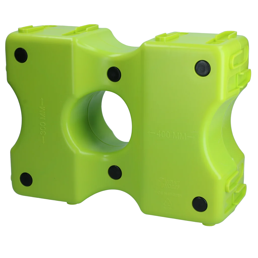Blocs de cavaletti en plastique verts, 2 pièces, 40 x 30 x 15 cm – Vplast Cavaletti – Image 2