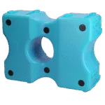 Blocs de cavaletti en plastique bleus, 2 pièces, 40 x 30 x 15 cm – Vplast Cavaletti – Image 2
