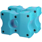Blocs de cavaletti en plastique bleus, 2 pièces, 40 x 30 x 15 cm – Vplast Cavaletti