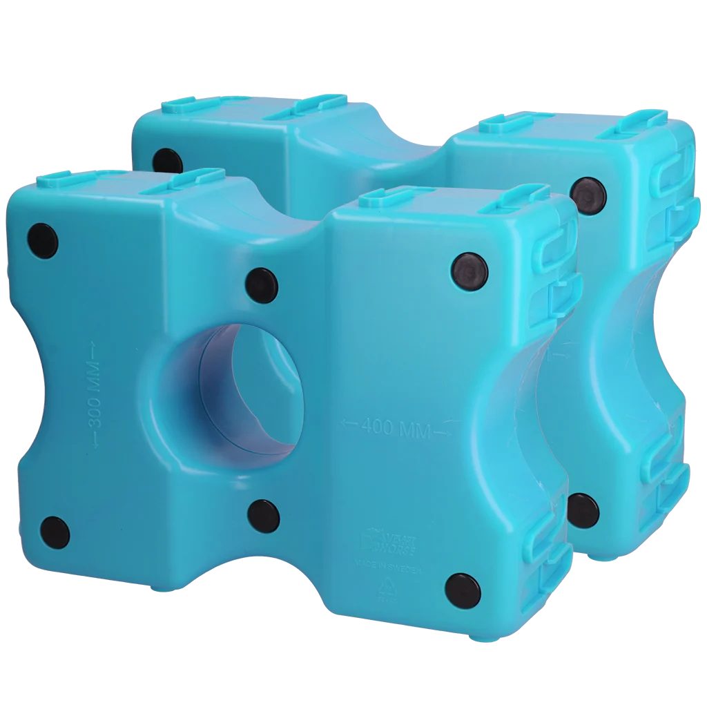 HIND024.png Blocs de cavaletti en plastique bleus, 2 pièces, 40 x 30 x 15 cm – Vplast Cavaletti – Image 1