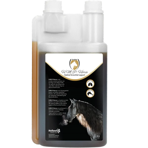 Complément pour les voies respiratoires des chevaux aux extraits de plantes, 1 l – Excellent Horse H.M.P. Liquid