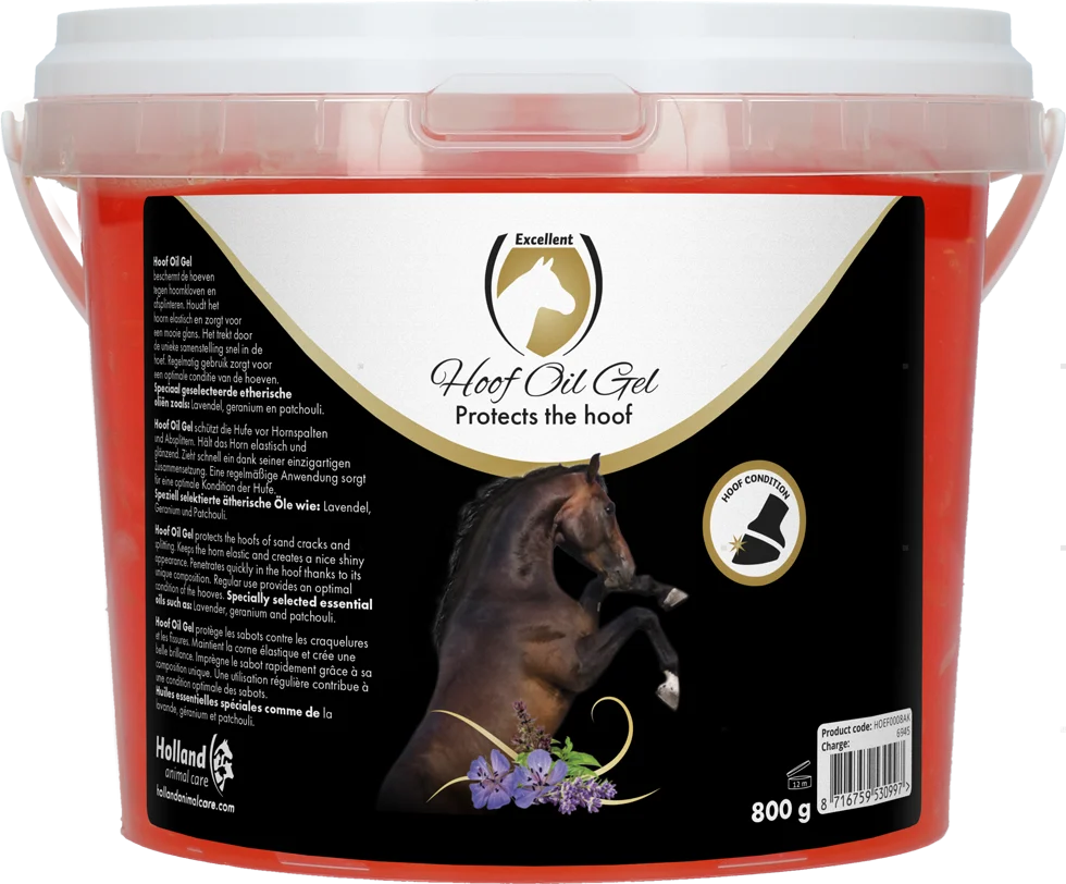 Gel pour sabots aux huiles essentielles, 800 g – Excellent Horse Hoof Oil Gel – Image 1