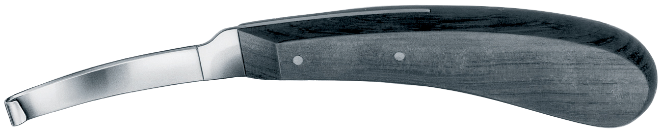 Hoefmes Smal met Zwart Ebbenhouten Handvat VC 311 "L" Curette à sabot étroite avec manche en ébène noir VC 311 « L »