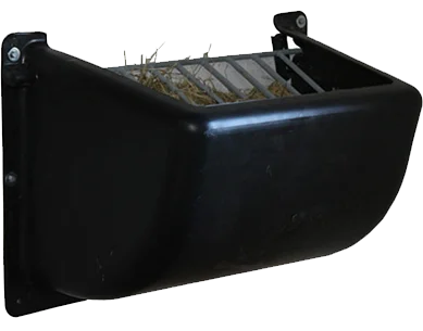 Râtelier à foin slow feeder pour chevaux avec grille en acier, 140 l