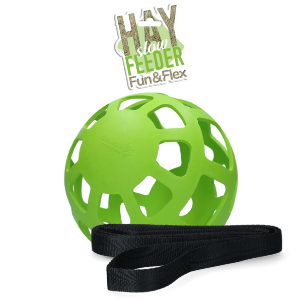 Balle à foin pour chevaux en caoutchouc naturel, verte, diamètre d’environ 22 cm – Hay Slow Feeder Fun & Flex