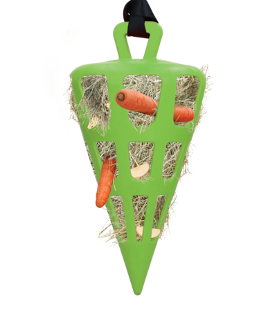 Slow feeder pour chevaux en caoutchouc naturel, vert – Hay Slow Feeder Fun & Flex Carrot