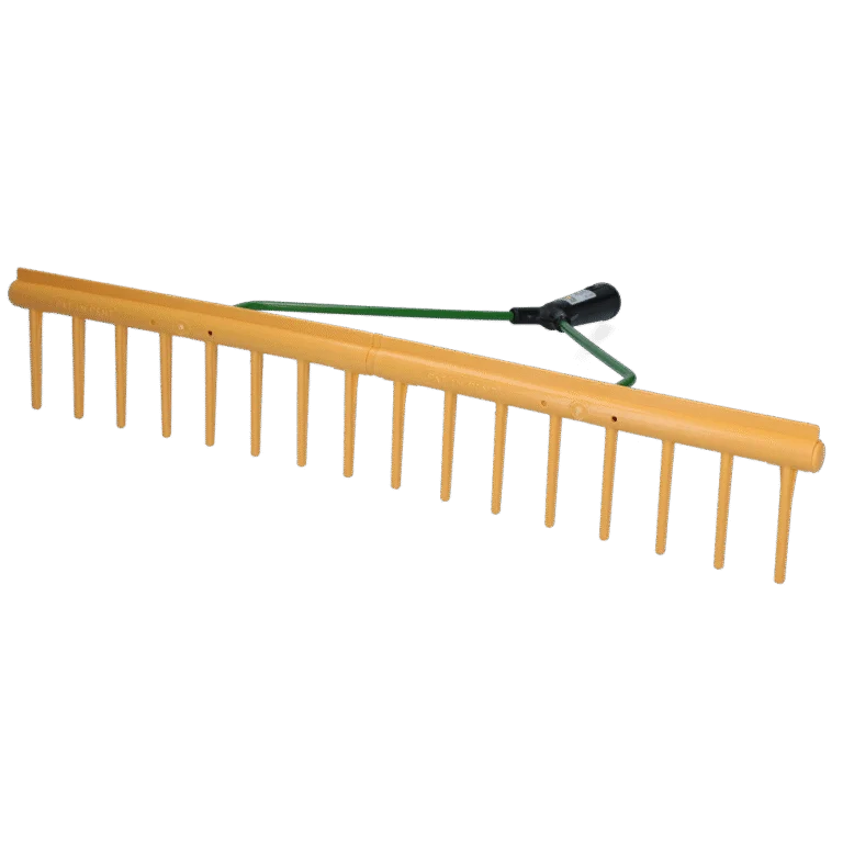 Râteau à foin avec bord niveleur, largeur 64 cm, 16 dents, sans manche