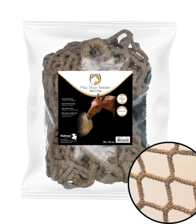 Filet à foin slow feeder pour chevaux, 2,5 kg, mailles de 45 mm – Hay Slow Feeder