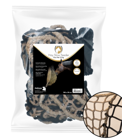 Filet à foin slow feeder pour chevaux, 10 kg, mailles 60/45 mm – Hay Slow Feeder