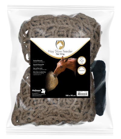 Filet à foin slow feeder pour chevaux, 10 kg, mailles de 45 mm – Hay Slow Feeder Net
