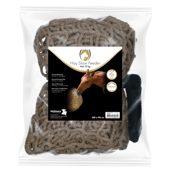 Filet à foin slow feeder pour chevaux, 10 kg, mailles de 45 mm – Hay Slow Feeder Net