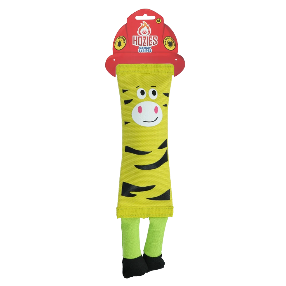 HOZI001B.png Jouet pour chien en tuyau d’incendie – Hozies Sammy Stripes M – Image 1