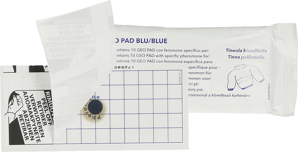 Plaque engluée à phéromone pour mites des vêtements, 13 x 6 cm, 10 pièces – Hofman Pest Control Geo – Image 1
