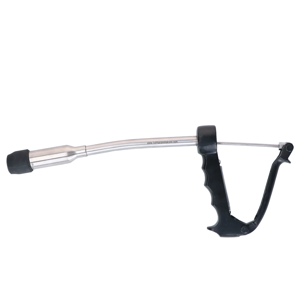 INSE035.png Applicateur de bolus pour moutons et veaux, acier inoxydable, 36 cm – Hofman Animal Care – Image 1
