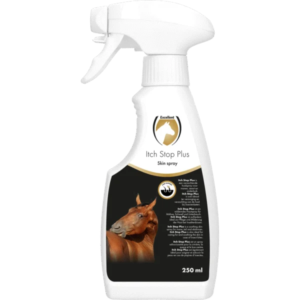 Spray apaisant pour la peau, la crinière, la queue et le ventre, 250 ml – Excellent Horse Itch Stop Plus Spray
