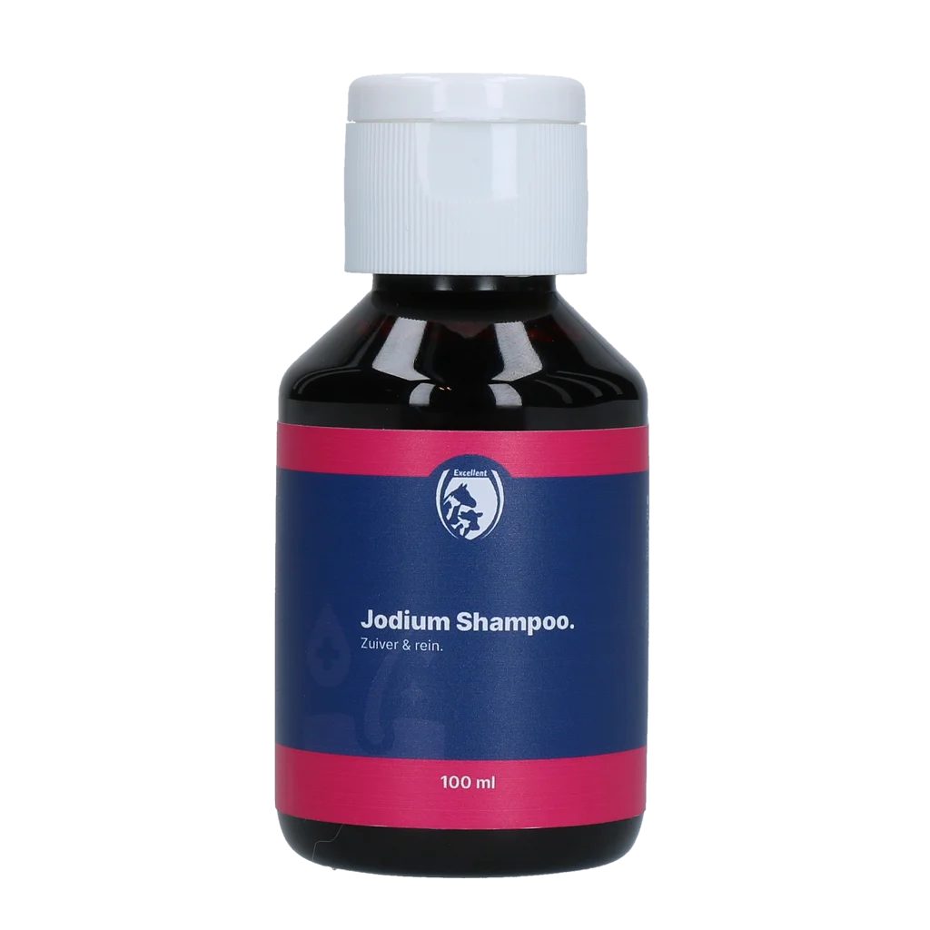 Shampooing iodé pour le pelage et la peau, 100 ml – Excellent Jodium Shampoo – Image 1