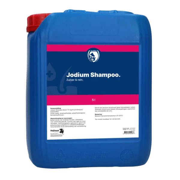 Shampooing iodé pour le pelage et la peau, 5 l – Excellent Jodium Shampoo