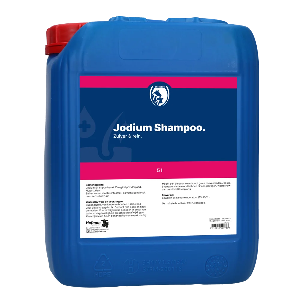 Shampooing iodé pour le pelage et la peau, 5 l – Excellent Jodium Shampoo – Image 1