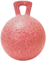 Balle de jeu pour cheval à la menthe poivrée, rouge et blanche, 25 cm – Jolly Pets Jolly Ball