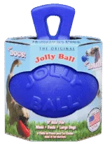 Balle de jeu pour cheval bleue autogonflante, 20 cm – Jolly Pets Jolly Ball Dual