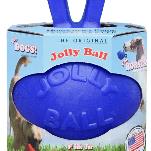 Balle de jeu pour cheval bleue autogonflante, 20 cm – Jolly Pets Jolly Ball Dual
