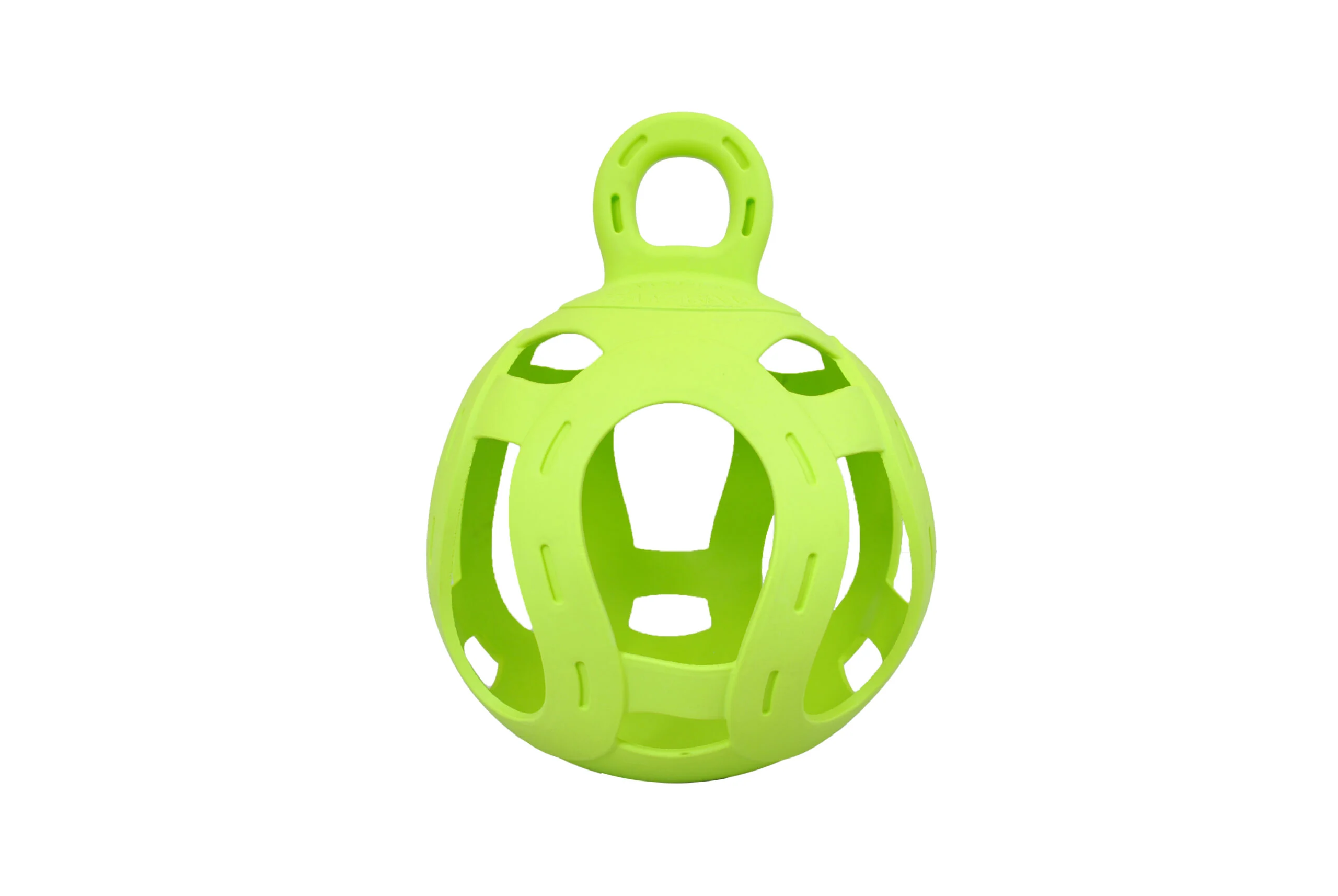 Balle à friandises pour chevaux en caoutchouc souple, verte, 20 cm – Jolly Pets Jolly Hay Ball – Image 1