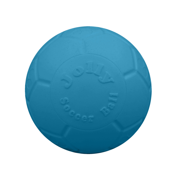 Ballon de football pour chien bleu clair, 10 cm – Jolly Pets Mini Soccer Ball