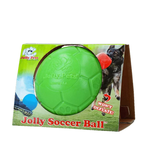 Balle pour chien à rapporter, verte, 15 cm – Jolly Pets Jolly Soccer Ball