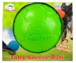 Balle pour chien à rapporter, verte, 15 cm – Jolly Pets Jolly Soccer Ball – Image 2