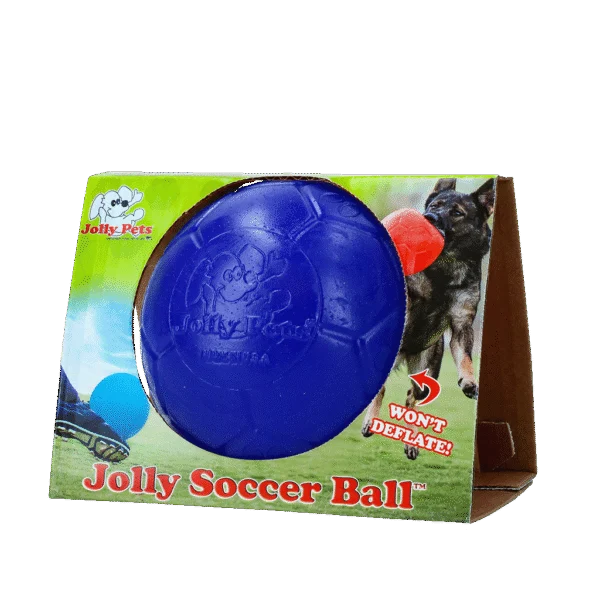 Balle flottante pour chien bleue, 15 cm – Jolly Pets Soccer Ball