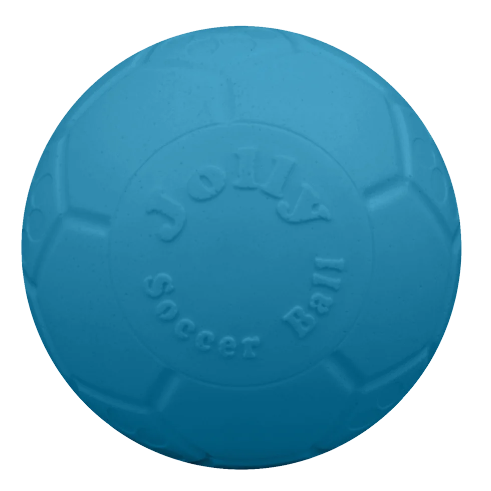 Balle pour chien à rapporter, bleu clair, 15 cm – Jolly Pets Jolly Soccer Ball – Image 2