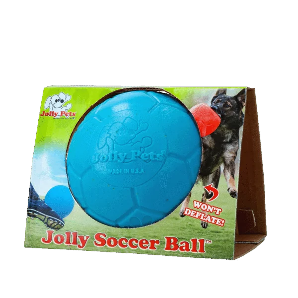 Balle pour chien à rapporter, bleu clair, 15 cm – Jolly Pets Jolly Soccer Ball