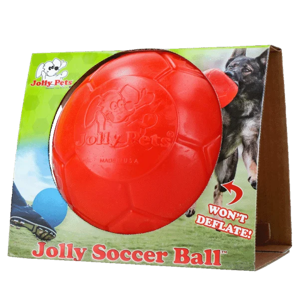 Balle à rapporter pour chien orange, 20 cm – Jolly Pets Jolly Soccer Ball