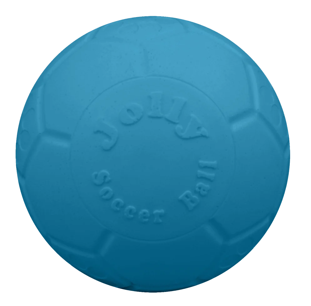 Balle de rapport pour chien, bleu clair, 20 cm – Jolly Pets Jolly Soccer Ball – Image 2