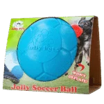 Balle de rapport pour chien, bleu clair, 20 cm – Jolly Pets Jolly Soccer Ball