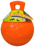 Balle flottante pour chien orange M (15 cm) – Jolly Pets Tug-n-Toss