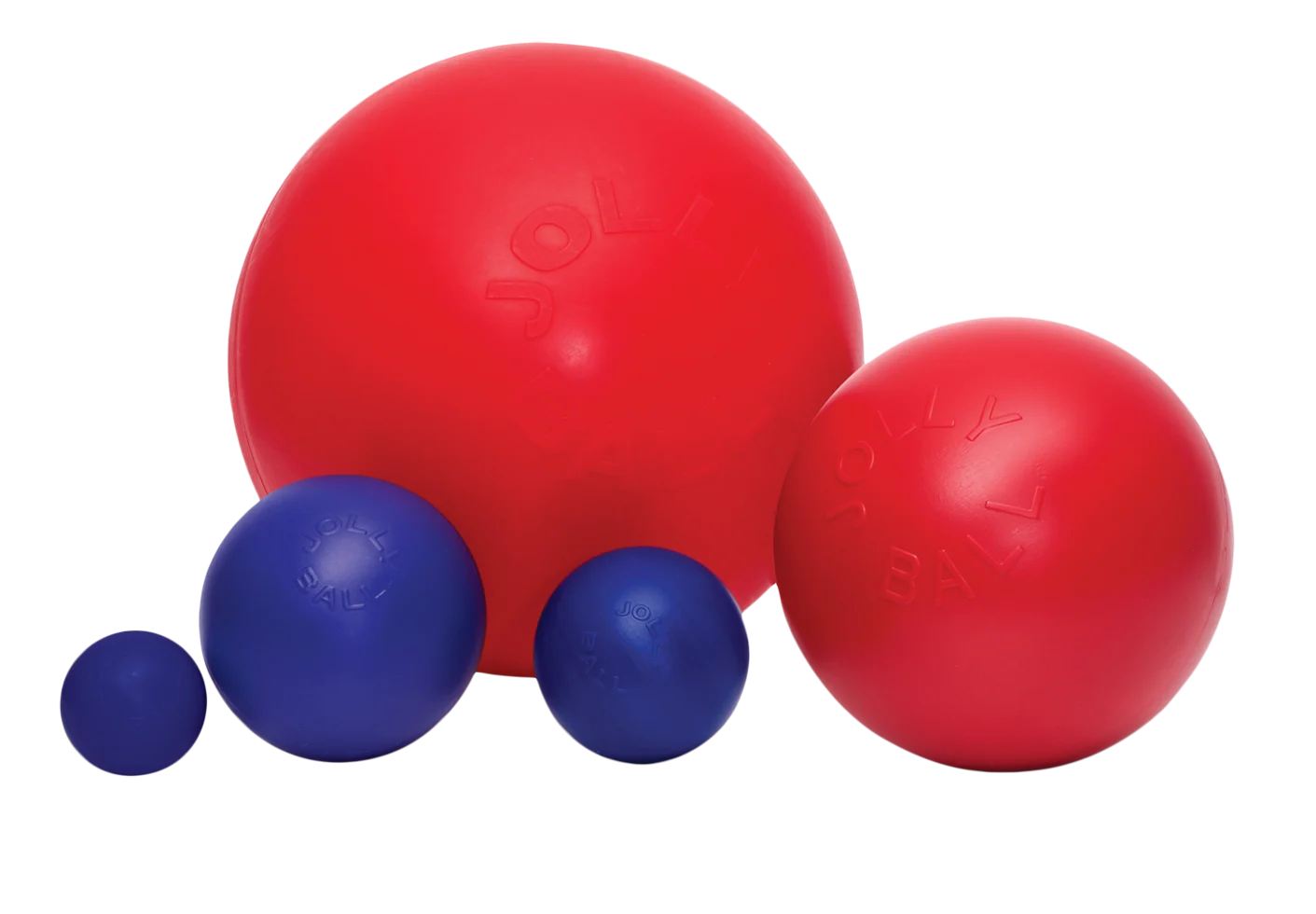 Balle pour chien à surface lisse rouge, 35 cm – Jolly Pets Push-n-Play – Image 1