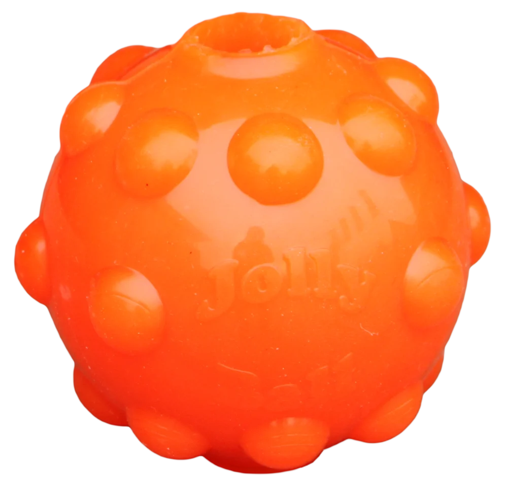 Balle distributrice de friandises pour chien en caoutchouc TPR, 7,6 cm – Jolly Pets Jolly Jumper orange S – Image 4