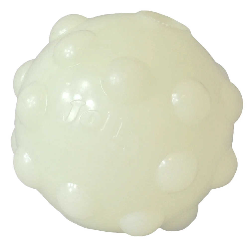 Balle distributrice de friandises pour chien en caoutchouc TPR, 7,6 cm – Jolly Pets Jolly Jumper Glow in the Dark S – Image 2
