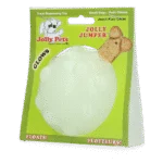 Balle distributrice de friandises pour chien en caoutchouc TPR, 7,6 cm – Jolly Pets Jolly Jumper Glow in the Dark S