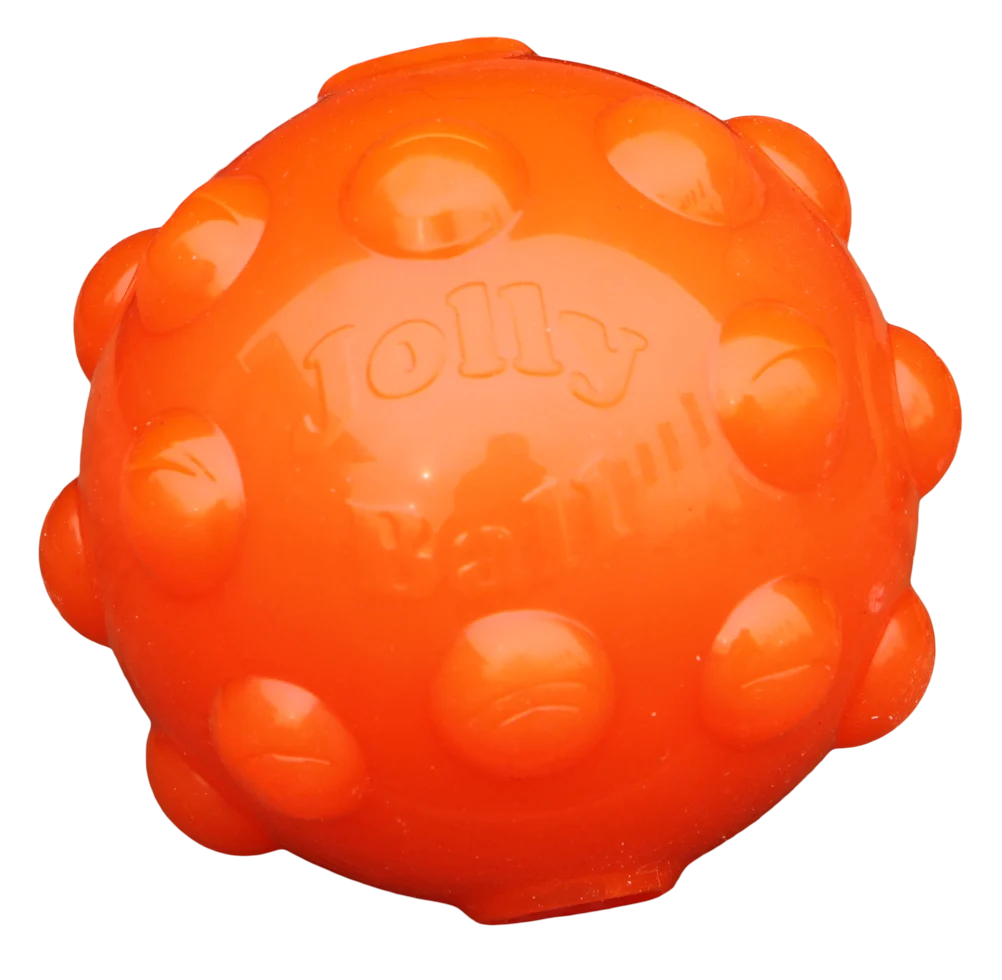 Balle à friandises pour chiens en caoutchouc TPR, 10 cm – Jolly Pets Jolly Jumper orange M – Image 2
