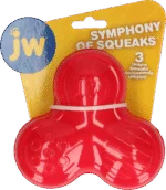 Jouet couineur en caoutchouc avec 3 sons, rouge – JW Symphony of Squeaks