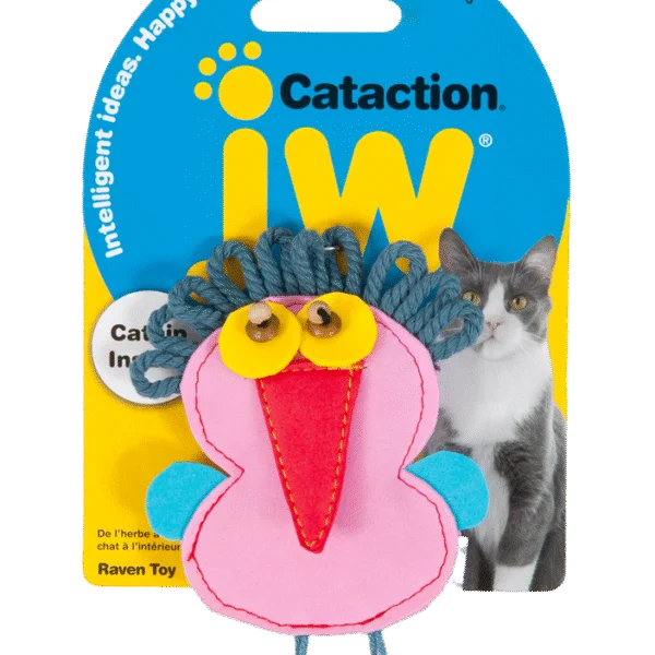 Corbeau jouet pour chat avec catnip et grelots, 12 x 7 cm – JW Cataction Raven Toy