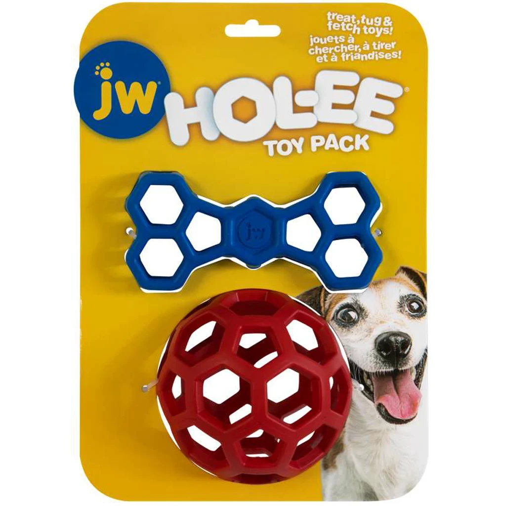 Set de jouets à rapporter avec Roller de 11,5 cm et Bone de 14 cm – JW Hol-ee Duo – Image 1