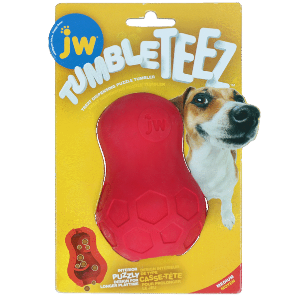 Jouet distributeur de friandises pour chien en caoutchouc – JW Tumble Teez