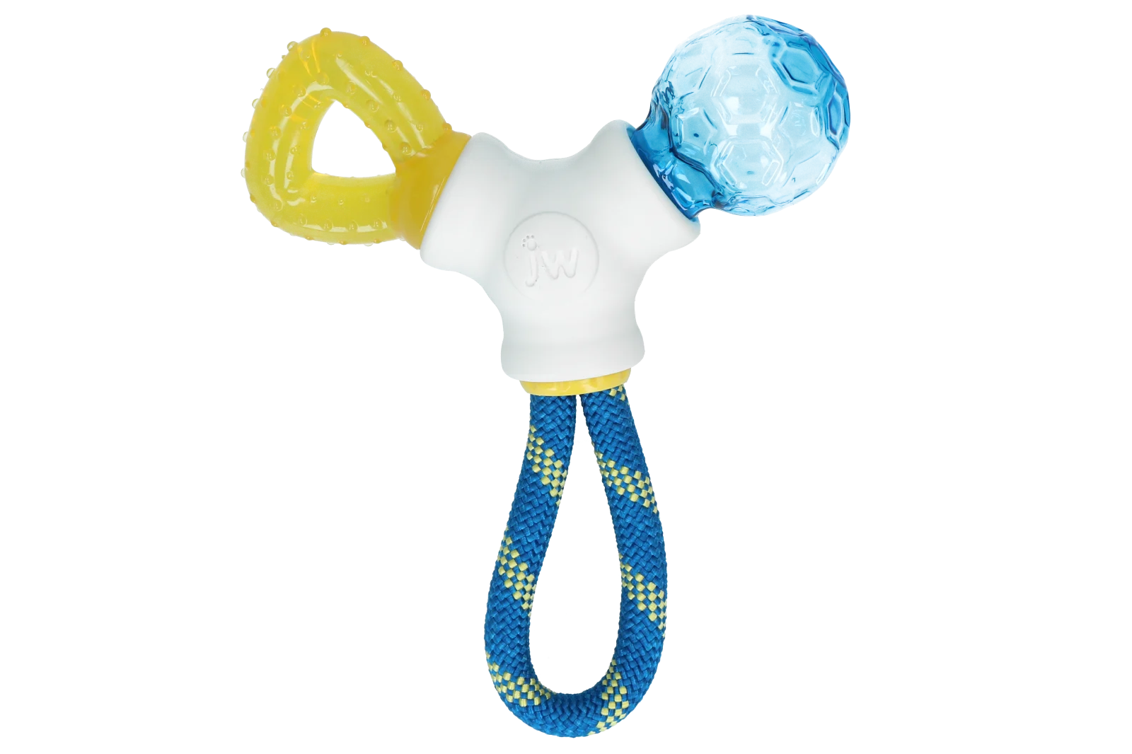 Jouet pour chiot avec corde, anneau de dentition et balle, 21 x 20 x 6 cm – JW Puppy Connects – Image 2