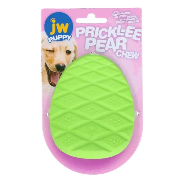 Jouet de dentition texturé en caoutchouc pour chiots – JW Prickl-ee Pear Teether