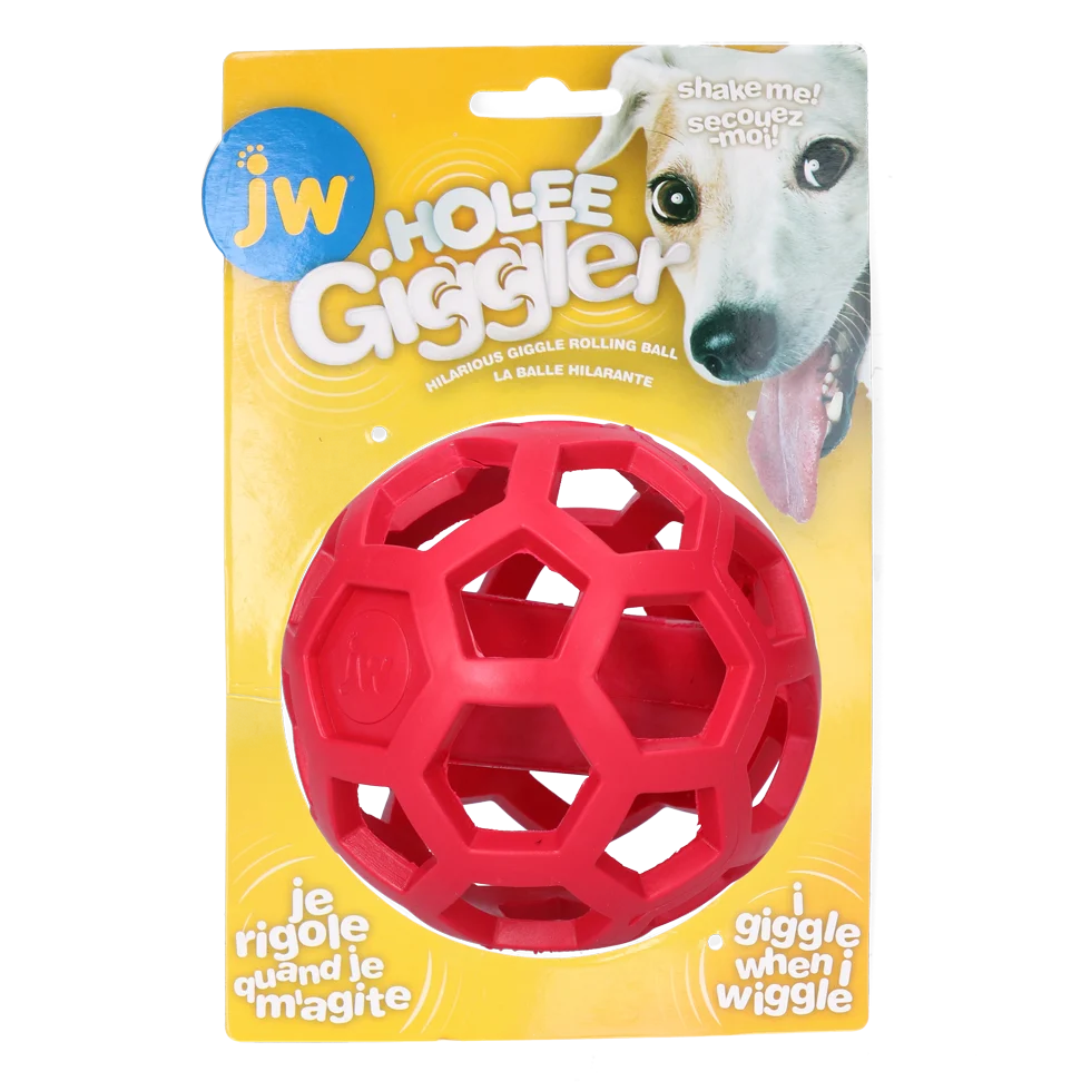 JW60641.png Balle sonore pour chien en caoutchouc naturel, Ø 11,5 cm – JW Hol-ee Giggler – Image 1