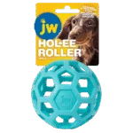 Balle pour chien en caoutchouc naturel à garnir de friandises, 9 cm, bleu clair – JW Hol-ee Roller Small